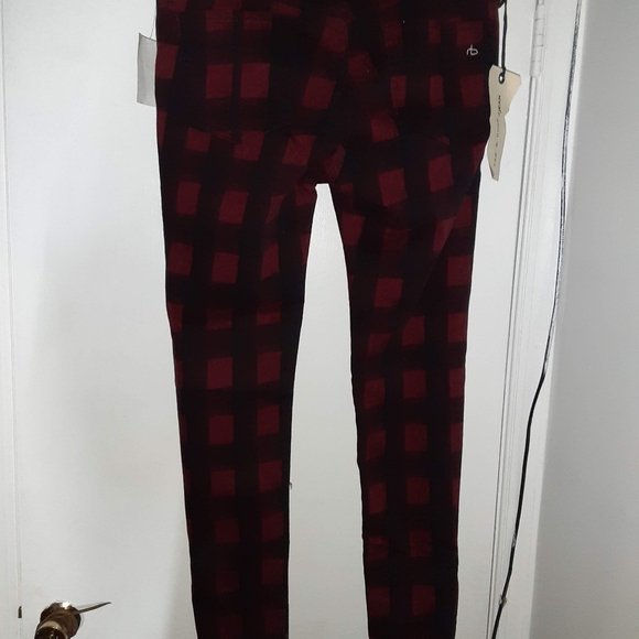 rag & bone Red and Black Plaid Pants size 30 (34" Waist) - Picture 7 of 10